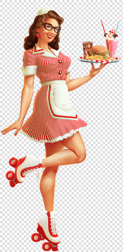 Pinup   Pin Up Diner Girl  HD Png DownloadTransparent PNG