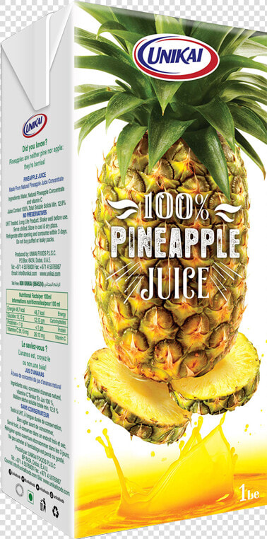 Pineapple   Unikai Pineapple Juice  HD Png DownloadTransparent PNG