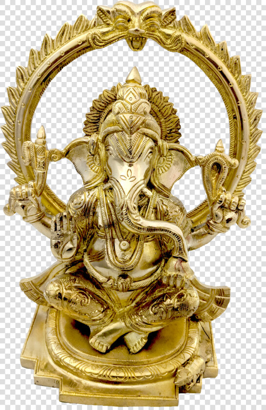 Indian Brass Handicraft Ganesh   Statue  HD Png DownloadTransparent PNG