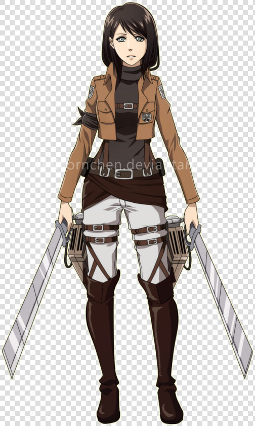 Png Freeuse On Titan Oc Female   Attack On Titan Anime Girl  Transparent PngTransparent PNG