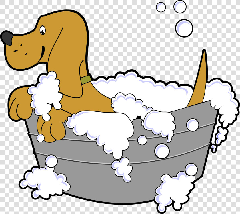 Dog In Washing Tub Clip Arts   Dog In A Tub Clipart  HD Png DownloadTransparent PNG