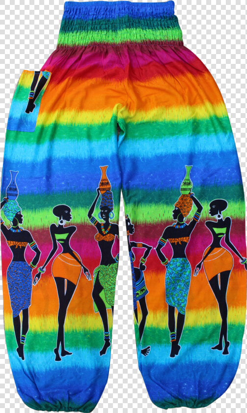 Blue Rainbow Tribal Harem Pants Bohemian Island   Pattern  HD Png DownloadTransparent PNG