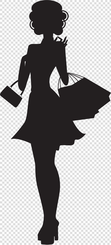 Shopping Woman Silhouette Png Image High Quality Clipart   Silhouette Woman Shopping Clipart  Transparent PngTransparent PNG