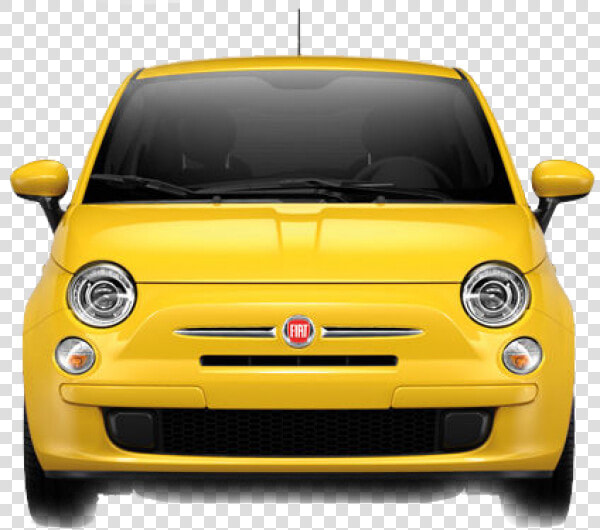 Fiat Yellow Png Image Front View   Fiat 500 Front View  Transparent PngTransparent PNG