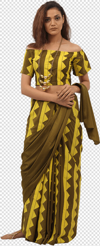 Bahubali 2 Olive Triad Blouse  Pants  amp  Saree  HD Png DownloadTransparent PNG