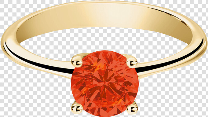 Basel Fire Opal Orange In Yellow Gold   Engagement Ring  HD Png DownloadTransparent PNG