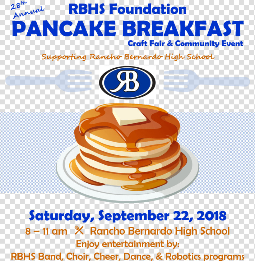 Pancake Breakfast Flyer Image   Rancho Bernardo High School  HD Png DownloadTransparent PNG