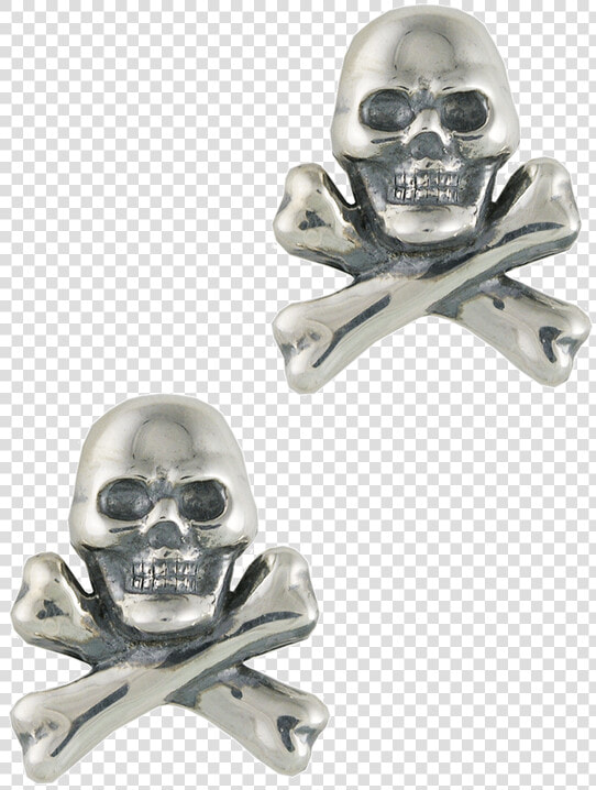 Pinto Ranch Skull And Cross Bones Silver Cufflinks   Skull  HD Png DownloadTransparent PNG