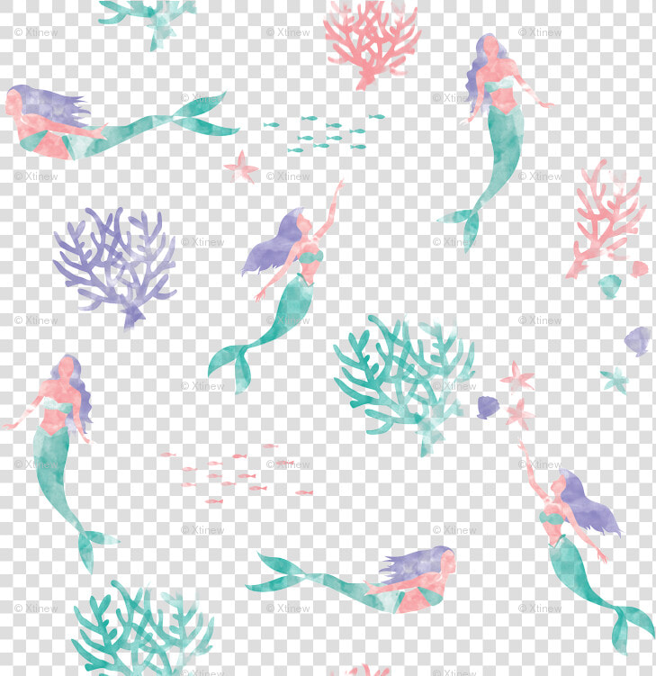 Black And White Download Watercolor Mermaids Wallpaper   Watercolor Mermaid Png Transparent  Png DownloadTransparent PNG