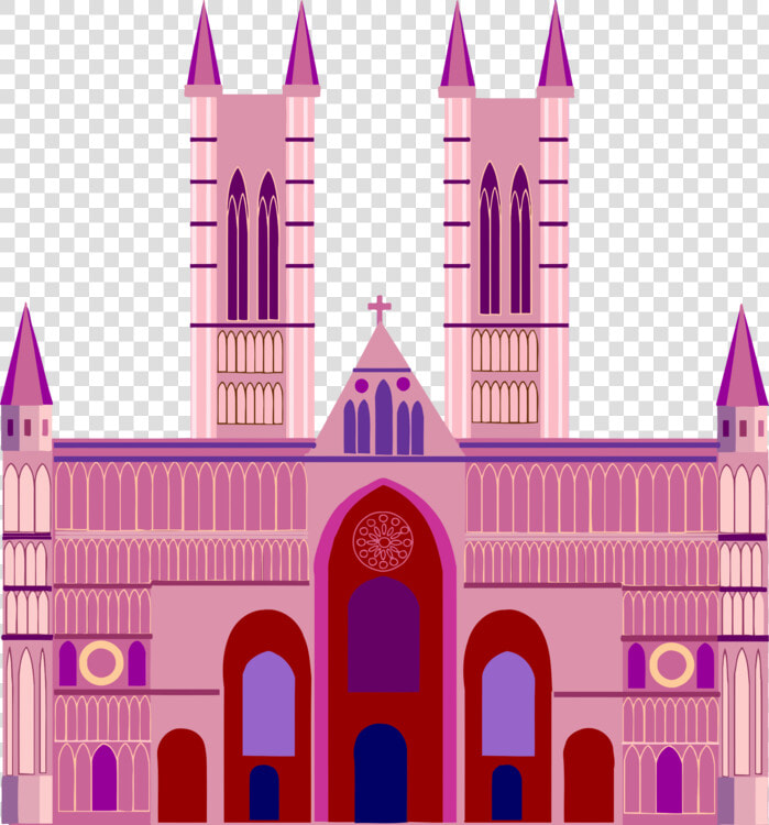 Pink building medieval Architecture   Clip Art  HD Png DownloadTransparent PNG