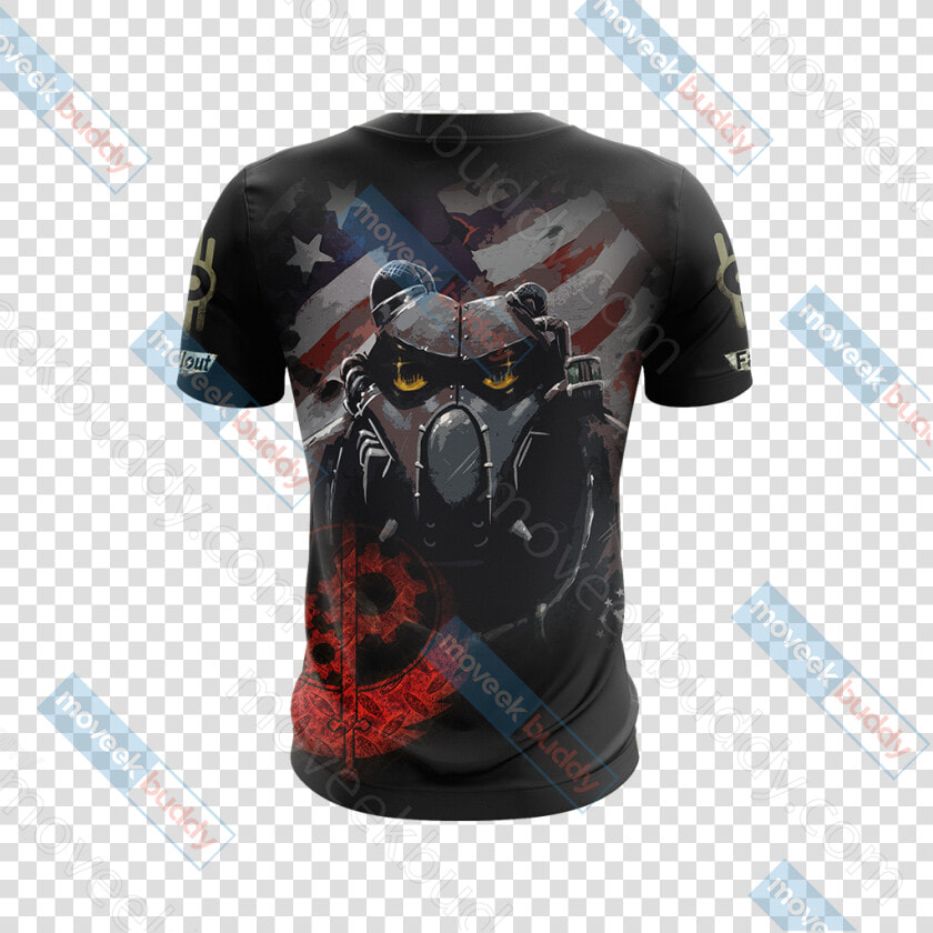 Fallout Brotherhood Of Steel New Unisex 3d T shirt   Active Shirt  HD Png DownloadTransparent PNG