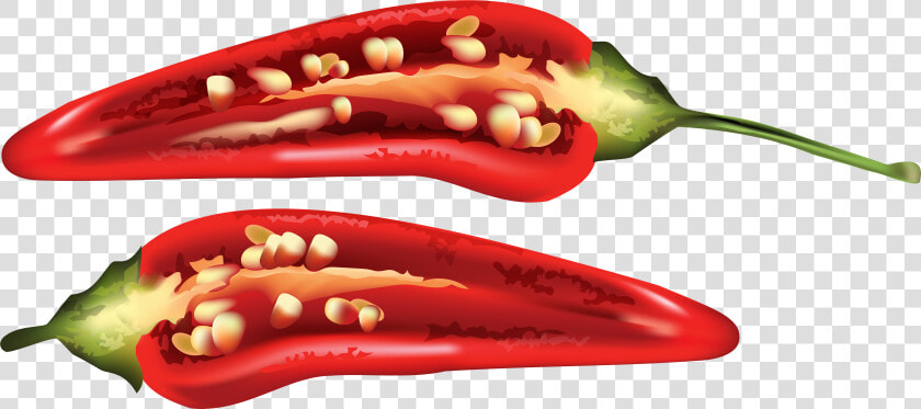 Half Red Chili Pepper Png Clip Art Image   Red Chilli In Half  Transparent PngTransparent PNG