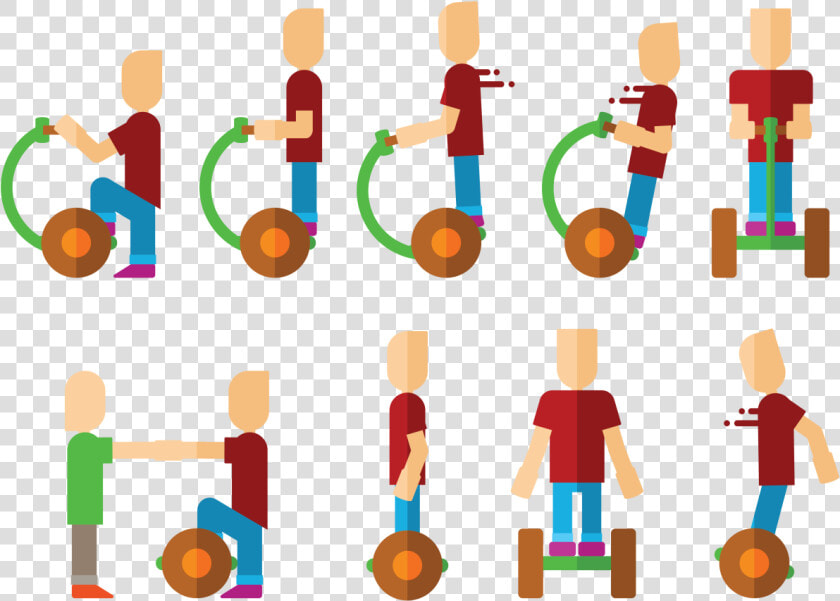 Playing Segway Vector  HD Png DownloadTransparent PNG