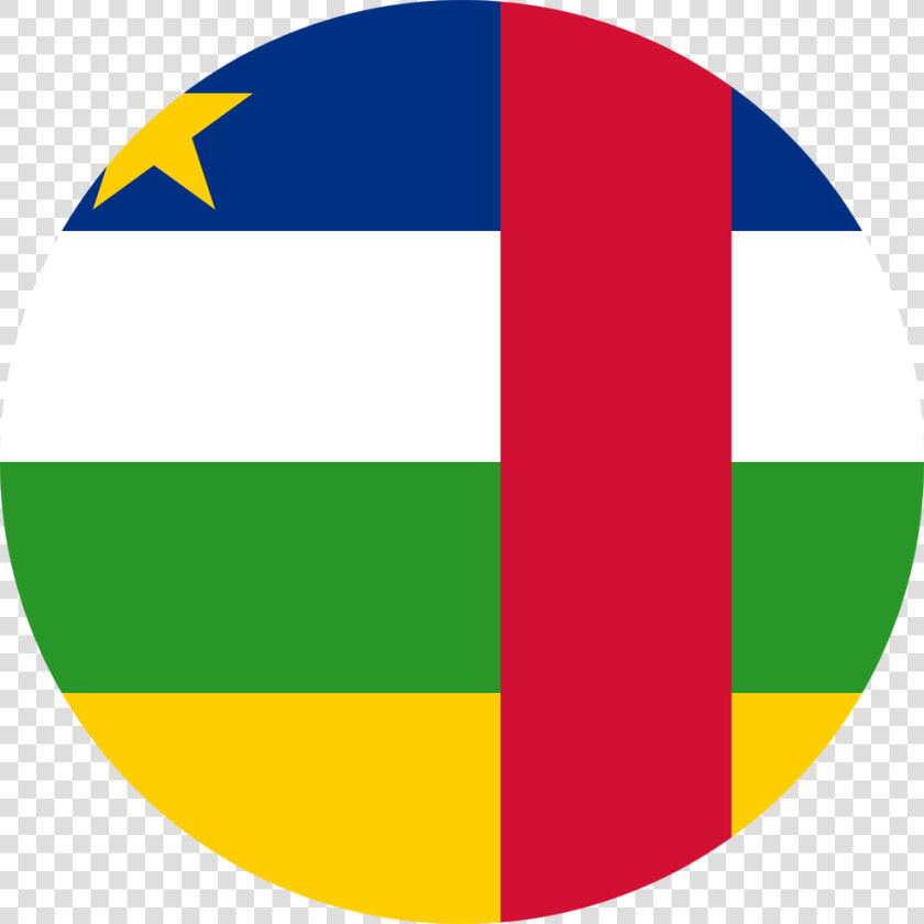 Central African Republic Flag Round Medium   Central African Republic Round  HD Png DownloadTransparent PNG