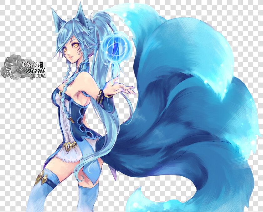 Nine Tailed Anime Girl  HD Png DownloadTransparent PNG