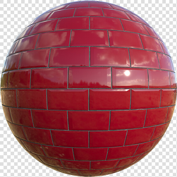 Shiny Red Brick Texture For Wall Decoration  Seamless   Sphere  HD Png DownloadTransparent PNG