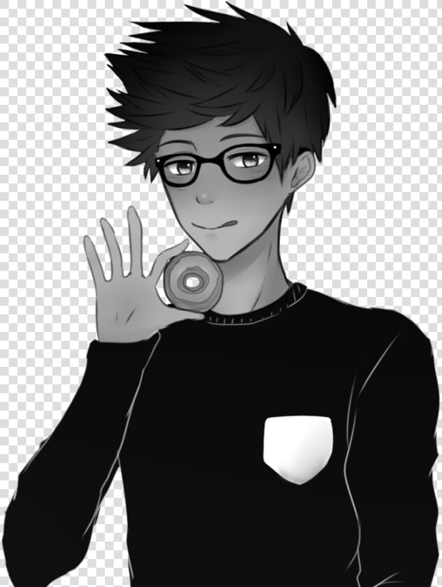 Black And White Library Pictures With Glasses Drawing   Anime Boy With Glasses Drawing  HD Png DownloadTransparent PNG