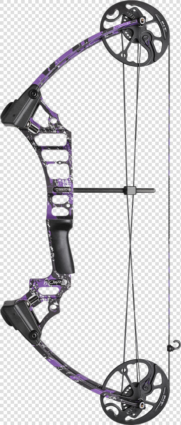 Purple Splash Deck Out With Black Sight   Mission Craze Compound Bow  HD Png DownloadTransparent PNG