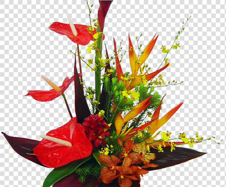 Bright Red Tropical Hawaiian Flowers Bouquet Hawaiian   Real Transparent Background Tropical Flowers Png  Png DownloadTransparent PNG