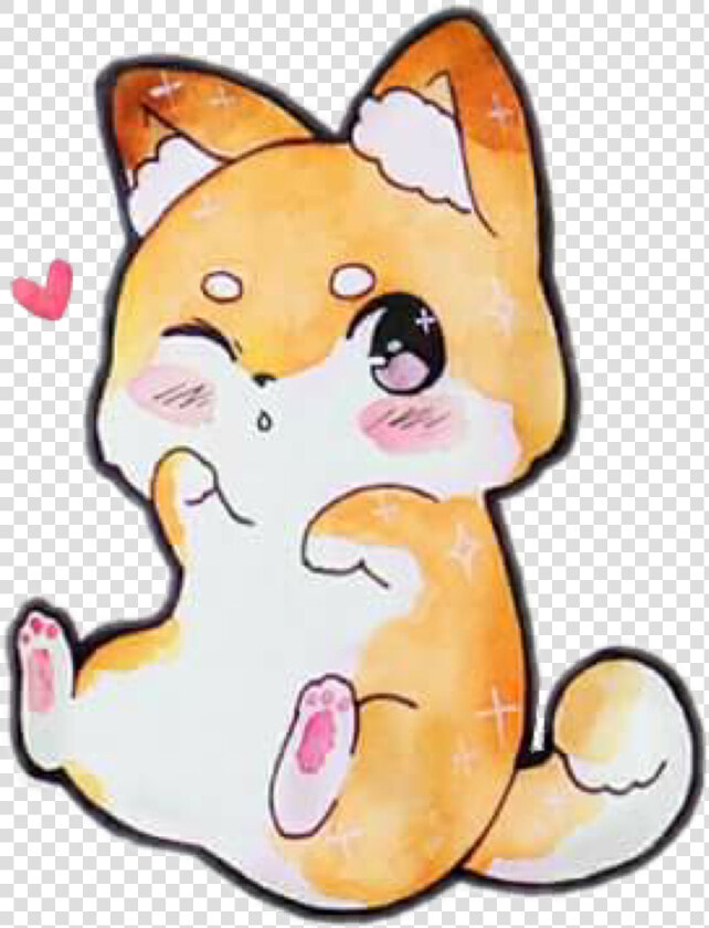 Shibe Dog Puppy Animal Chibifreetoedit   Shiba Inu Cartoon Drawing  HD Png DownloadTransparent PNG