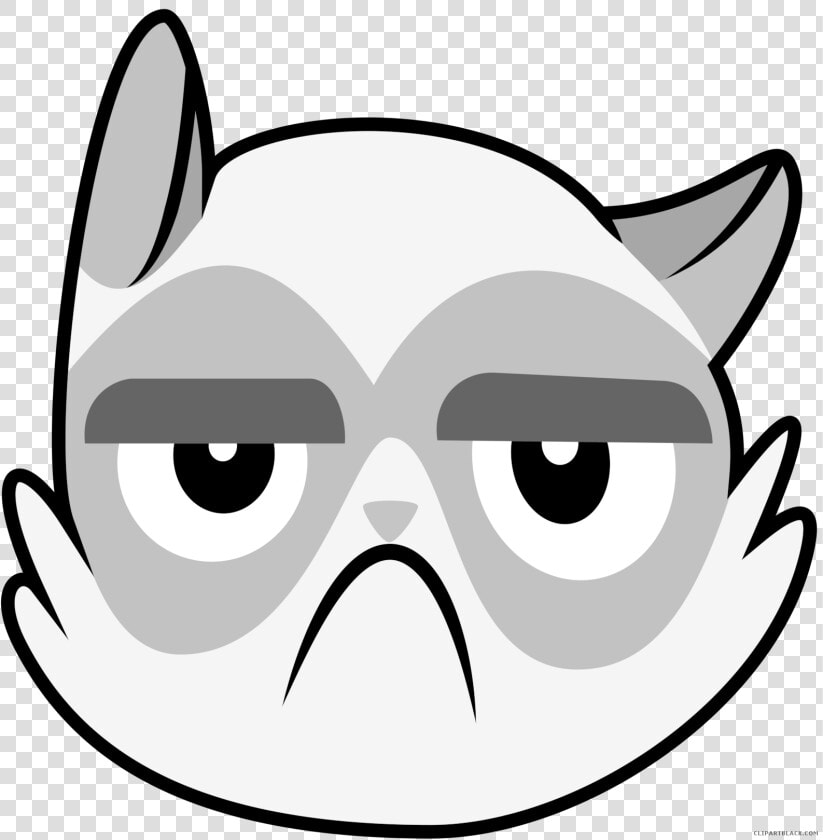 Clipart Cat Face Black And White Cat Face Clipart   Yu No Die Meme  HD Png DownloadTransparent PNG