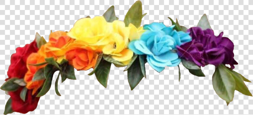  flowercrown  flowers  flowerheadband  rainbow  pride   Rainbow Flower Crown Transparent  HD Png DownloadTransparent PNG