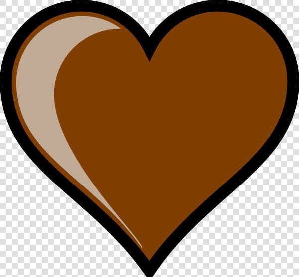 Brown Heart Svg Clip Arts   Red Heart Black Outline  HD Png DownloadTransparent PNG