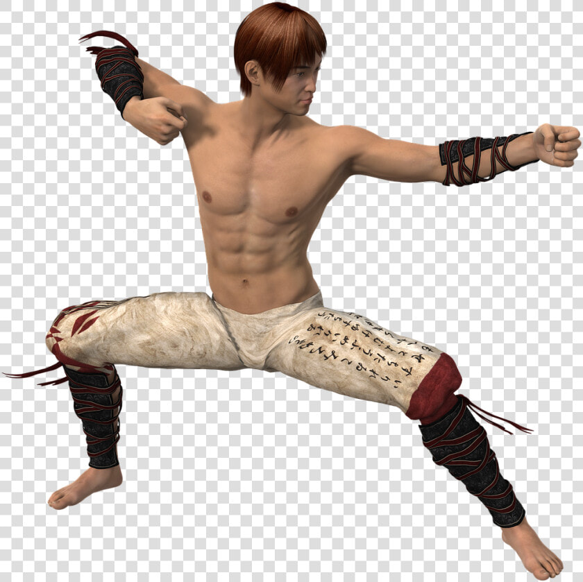 Man Pose Figure Fantasy Hair Png Image   Male Martial Arts Poses  Transparent PngTransparent PNG