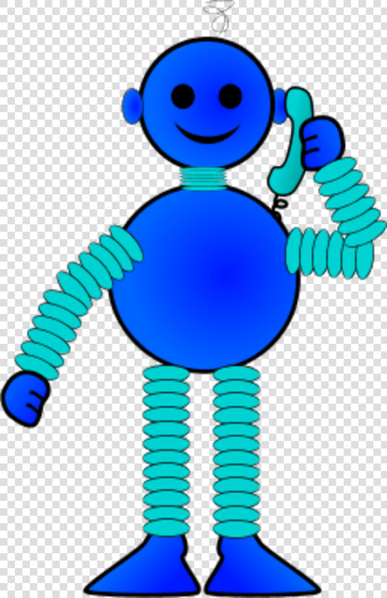 Robot Talking On Telephone   Robot Body Art Clip Transparent Png  Png DownloadTransparent PNG