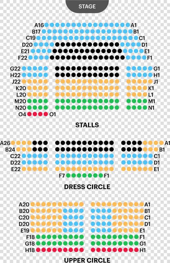 Martin S Theatre Seating Plan   Circle  HD Png DownloadTransparent PNG