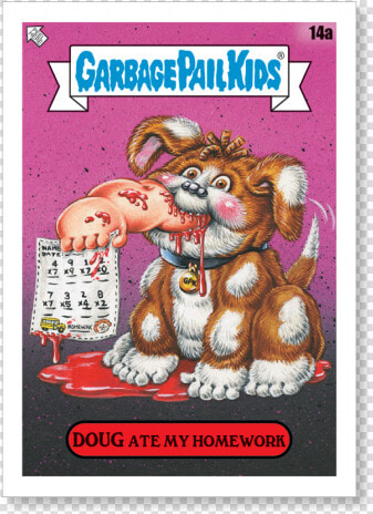 Doug Ate My Homework 2020 Gpk Series 1 Base Poster   Garbage Pail Kids  HD Png DownloadTransparent PNG