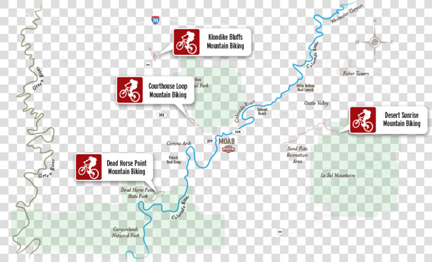 Mountain Biking   Fisher Towers Rafting Map  HD Png DownloadTransparent PNG