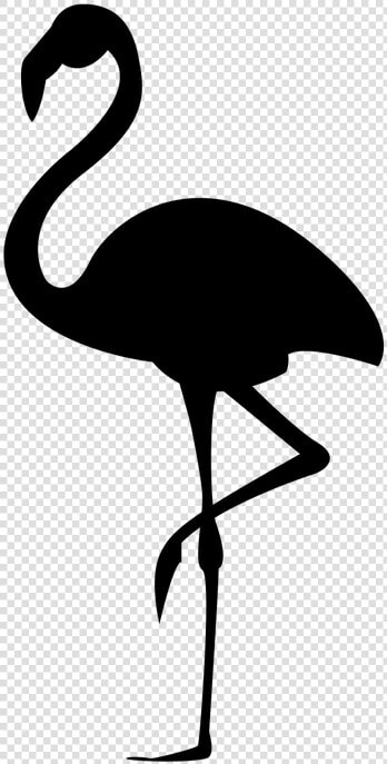 Flamingo Silhouette Stencil   Silhouette Flamingo Clipart  HD Png DownloadTransparent PNG