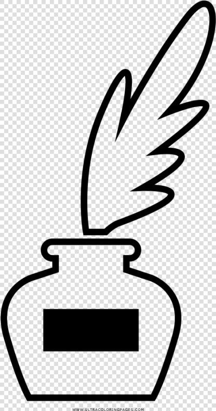 Quill And Ink Coloring Page   Ink For Coloring Page  HD Png DownloadTransparent PNG