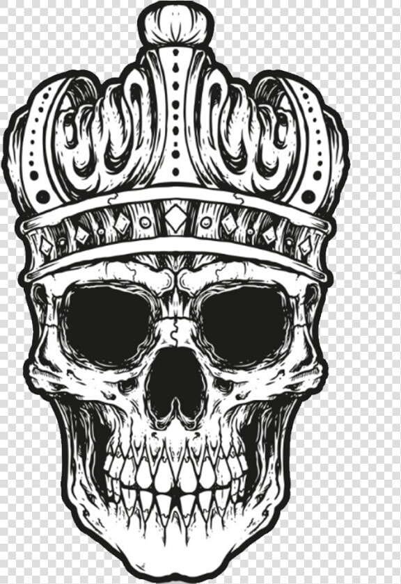 Crown Pillow Art With Transprent Png Free   Skull With Crown Jpg  Transparent PngTransparent PNG