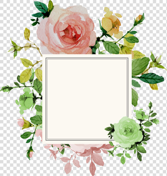 Rose Invitation Border Flower Wedding Png Free Photo   Clipart Border Frame Flower  Transparent PngTransparent PNG