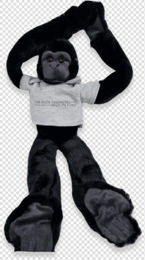 Ellen Degeneres Wildlife Fund Stuffed Gorilla   Stretching  HD Png DownloadTransparent PNG