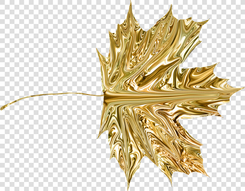 Leaf  Gold  Transparent  Element  Scrapbook  Decoration   Gold Maple Leaf Transparent  HD Png DownloadTransparent PNG