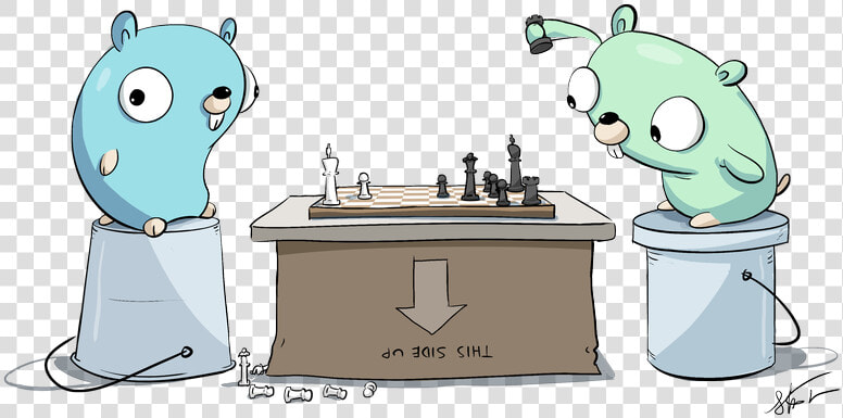 Gophers Playing Chess   Cartoon  HD Png DownloadTransparent PNG