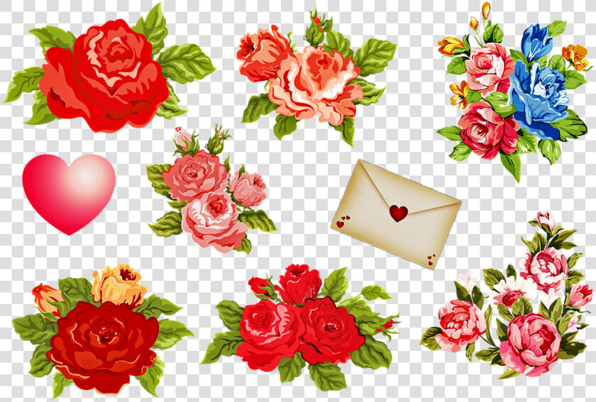 Vintage Flowers Valentine S Day Letter Heart   Valentine  39 s Day  HD Png DownloadTransparent PNG