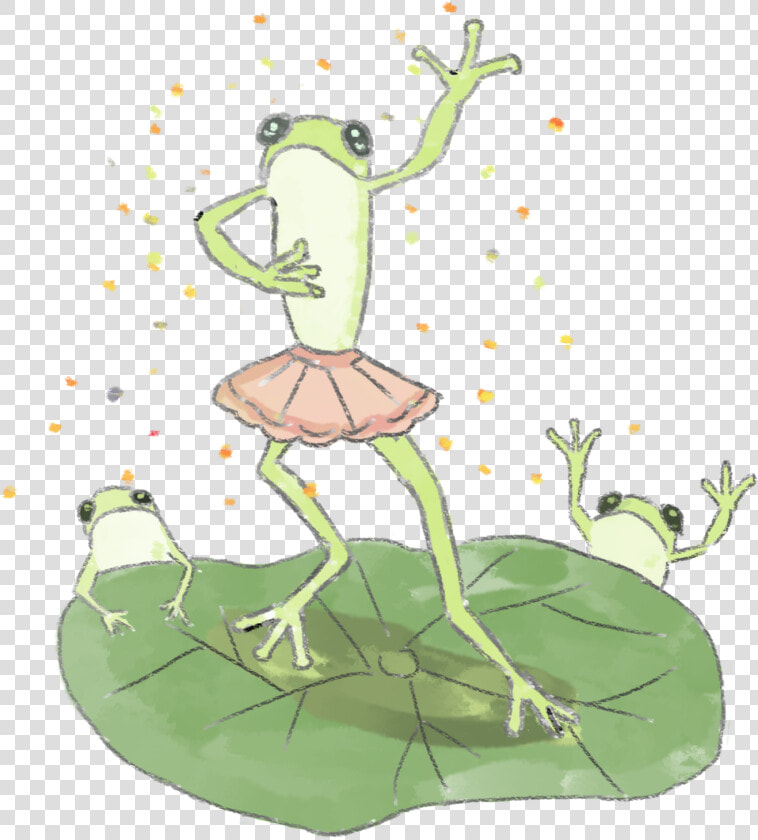 Animal Dancing Frog Hand Drawn Png And Psd  Transparent PngTransparent PNG