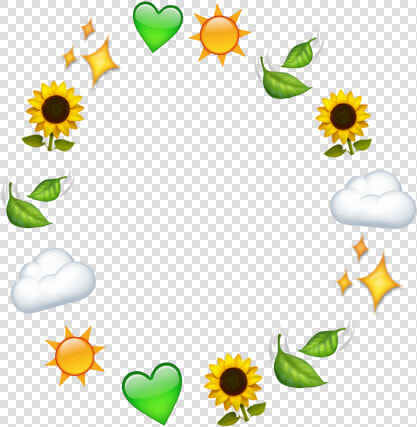  leaf  emoji  flower  sun  heart  cloud  aesthetic   Cartoon Flower Aesthetic  HD Png DownloadTransparent PNG