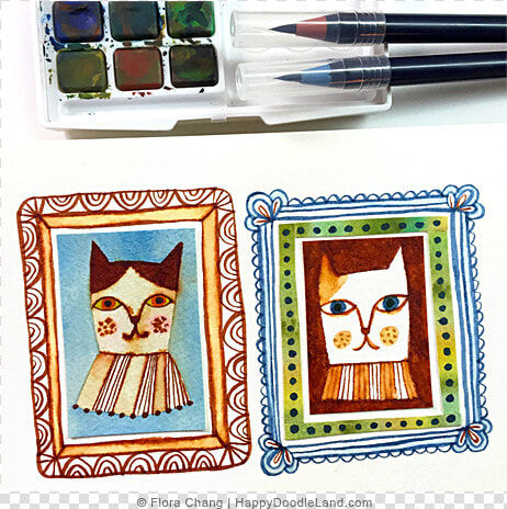 Cat Faces © Flora Chang  HD Png DownloadTransparent PNG