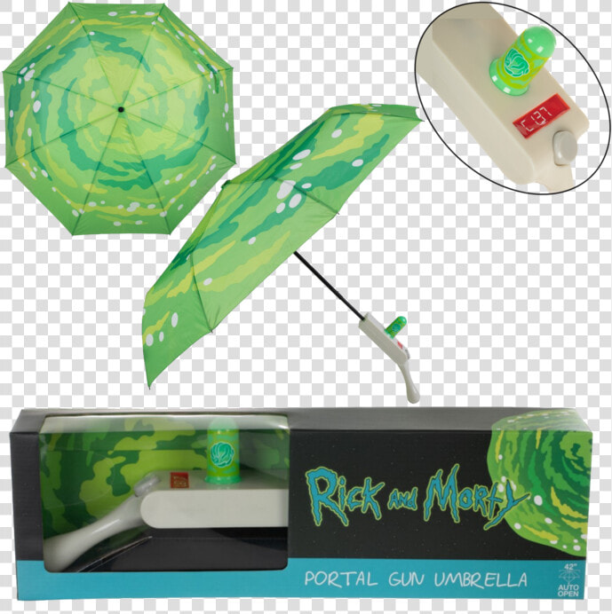 Rick And Morty Portal Gun Compact Umbrella Data   Rick And Morty Umbrella  HD Png DownloadTransparent PNG