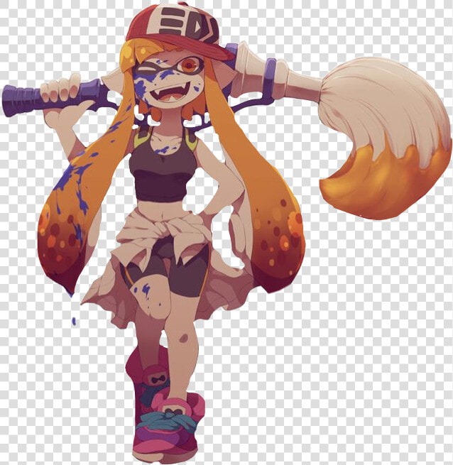 Inkling Orange   Splatoon Inkling Art  HD Png DownloadTransparent PNG