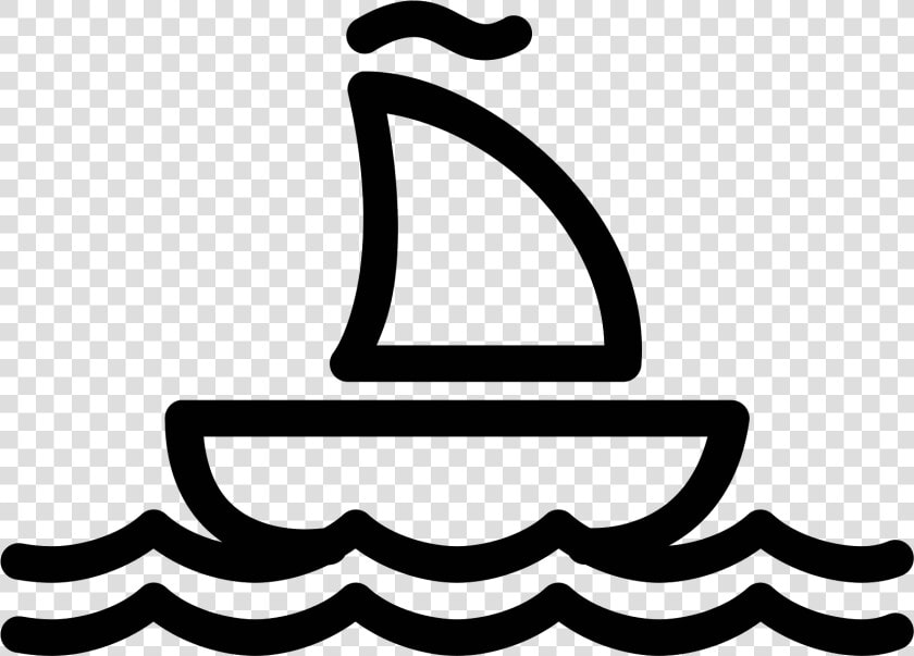 Sailing Ship Icon   Black And White Boat Clipart  HD Png DownloadTransparent PNG