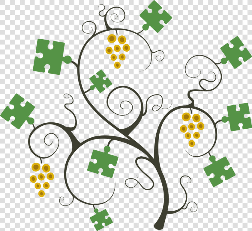 Grape Vine Puzzle   Grape Vines Font  HD Png DownloadTransparent PNG