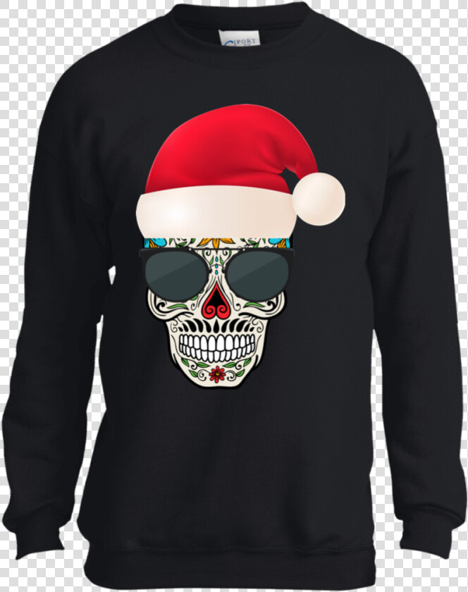 Sugar Skull With Christmas Santa Hat Day Of The Dead   You Ll Float Too Shirt  HD Png DownloadTransparent PNG