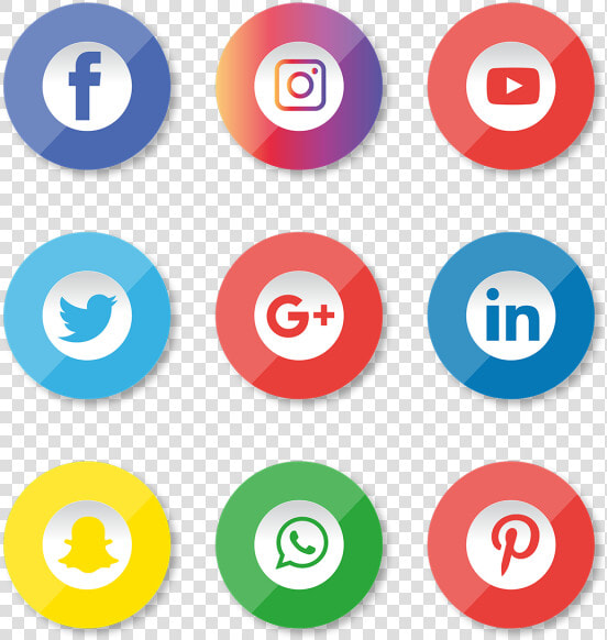 Transparent Social Media Icons Vector Png   Png Logo Media Sosial  Png DownloadTransparent PNG