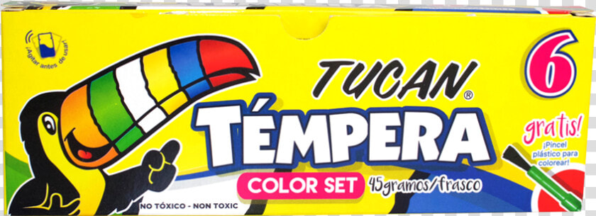 Témpera Tucan Clásica 6 Colores Title Témpera Tucan   Crayones Tucan  HD Png DownloadTransparent PNG